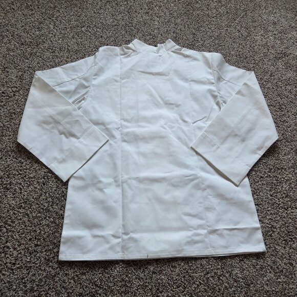 Cintas Men's White Chef's Coat Size Med Jacket Uniform Pockets New NWOT - Picture 2 of 7